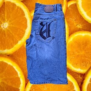 Ecko Unltd Denim Jean Shorts With U on Back Pockets‎ Size 36